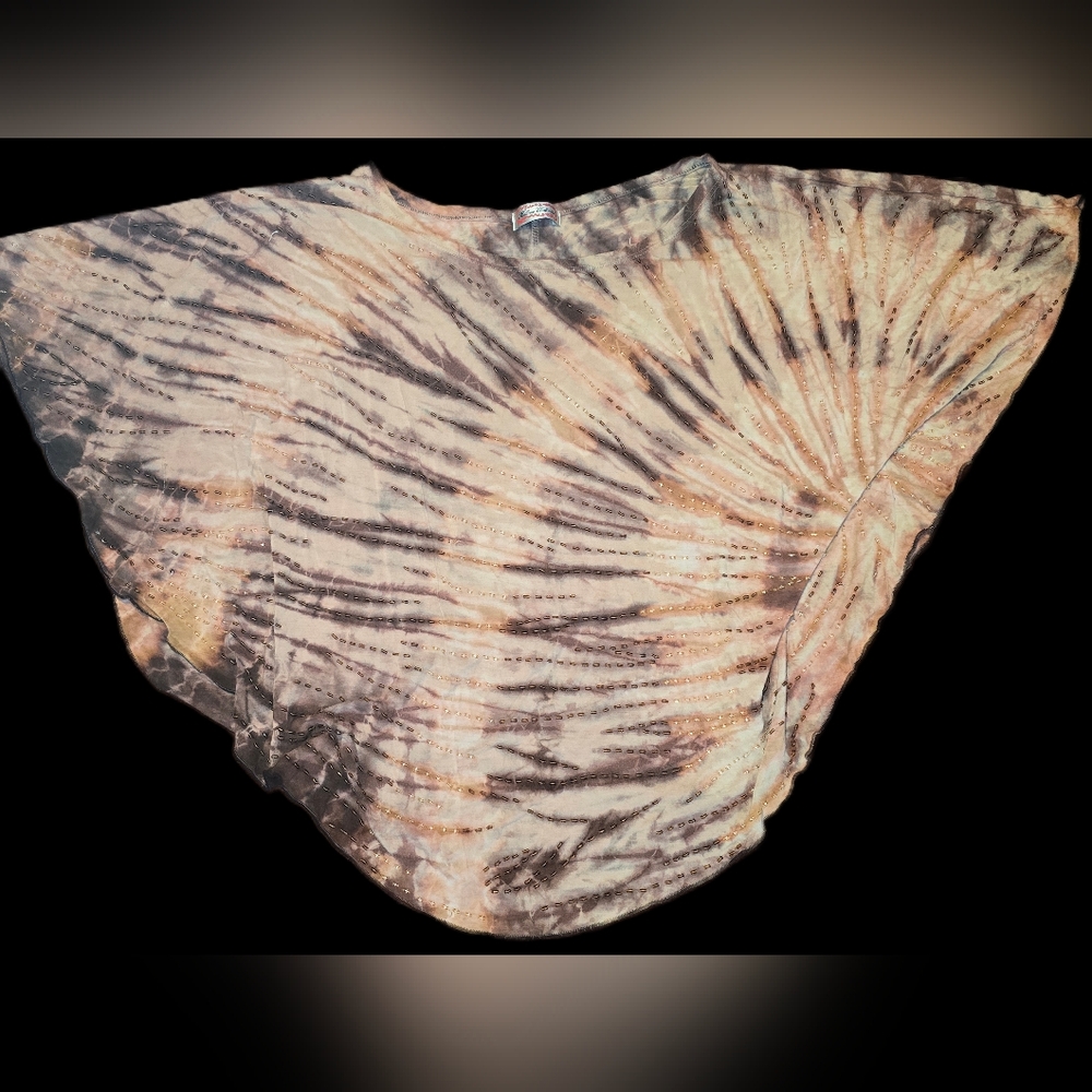 Kokomo Unlimited Women's Boho Tie-Dye Dolman Sleeve Top One Size